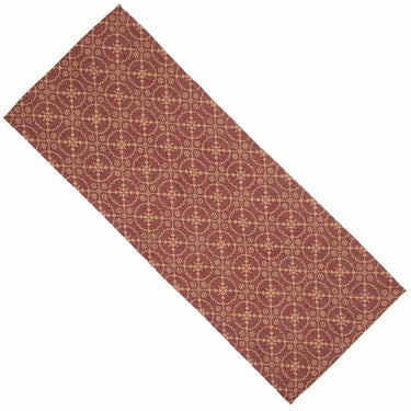 Barn Red Tan Marshfield Jacquard Table Runner TR106017 - The Fox Decor